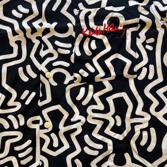 KEITH HARING Button Down short sleeve shirts XS,S, M, L, XL,XXL New With Tag NWT - Picture 5 of 8